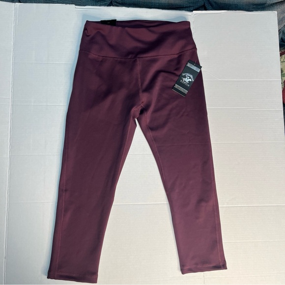 Beverly Hills Polo Club Red Leggings Soft Stretchy Fit - Picture 2 of 7